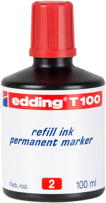 edding T 100 Permanentmarker Nachfülltinte rot 100 ml