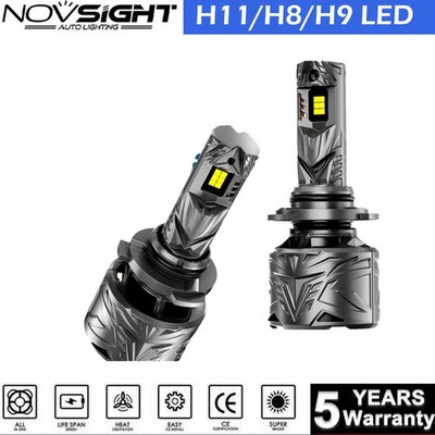 H11 H8 H9 LED Headlight Super Bright Bulbs Kit 6500K White 65000LM High/Low Beam