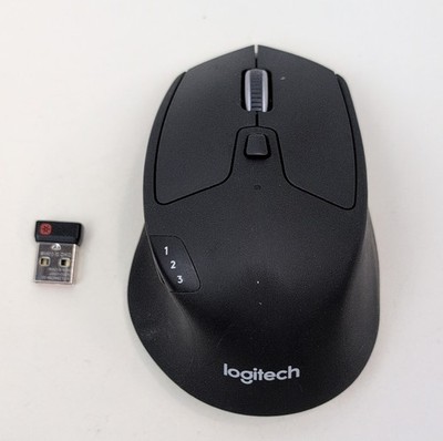 Logitech M720 Triathlon Wireless Bluetooth Mouse Multi Device USB Receiver Black