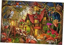  Magical Forest Jigsaw Puzzle 100 Piece, Large Pieces Perfect for Kids and 