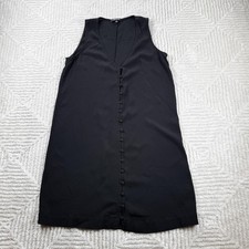 Madewell Dress Women S Black V Heather Button Sleeveless Shift Work Office J2211