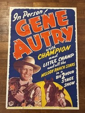 Gene Autry -  Rare Original  Personal Appearance Movie Poster  - Gene Autry