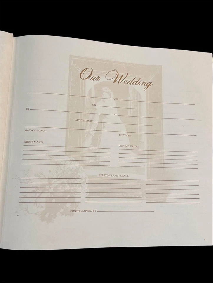 "NUEVO álbum de fotos de boda diario encaje cuentas 13"" x 14""" Foto 4 de 4