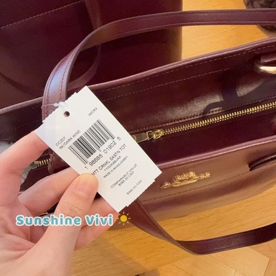 NWT Coach Easton Tote Bag CCZ07 Shiny smooth leather Dark Wine | eBay