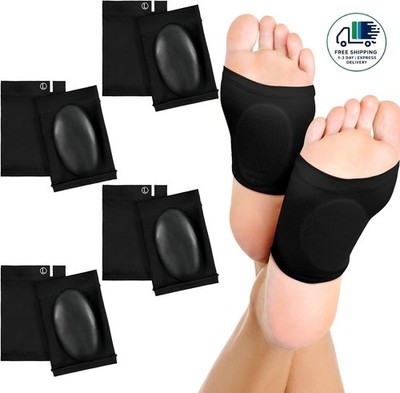 4 pares de soportes de arco de compresión con almohadilla de gel en el interior