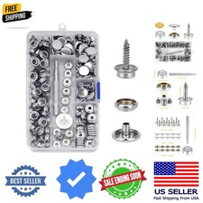 150 PCS Canvas Snap Kit Tool, Metal Screws Snaps Marine Grade 3/8" Socket Sta...