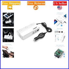 200W Car Power Inverter 12V to 110V with 4 USB Ports, Listed