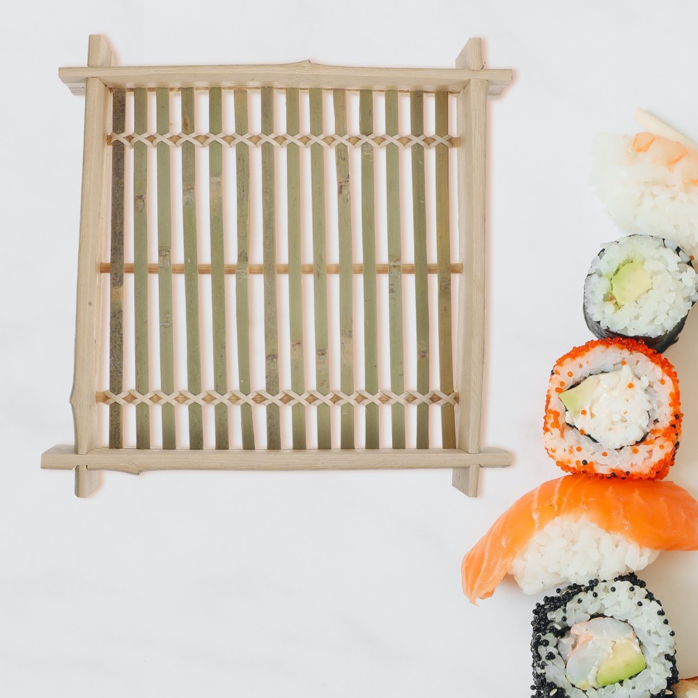 Assiette de nouilles Soba japonaise, plat Udon rectangulaire avec tapis en