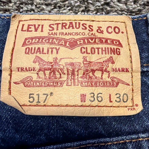 Vintage Levis 517 Boot Cut Jeans 36x30 Perfect Fade Blue Distressed Worn Y2K ‘02 by Levi's, $75 - Photo 10