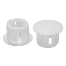 60Pcs 1/2" Hole Plugs, Plastic Hole Plugs Circular Hole Plug Cover, White