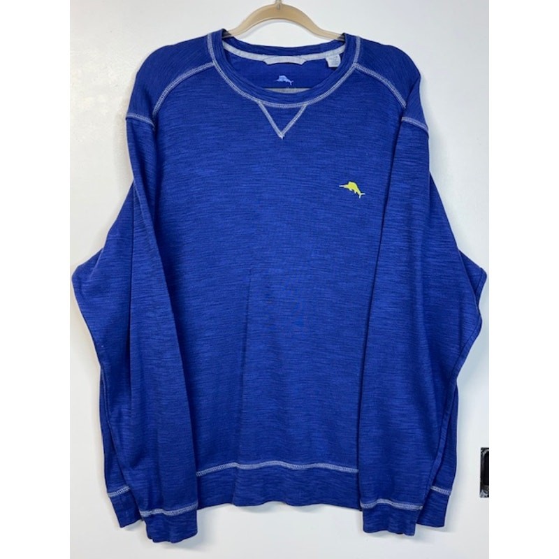 Tommy Bahama MARLIN Stitched Logo Crew Sweatshirt (Men's XL) Blue-MSRP $118