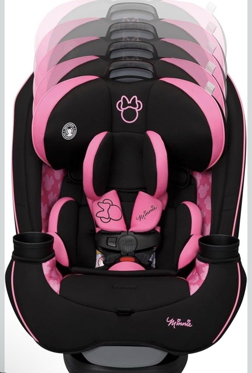 Disney Minnie Mouse Car Seat Pink Black Convertible Toddler Booster Seat |  eBay