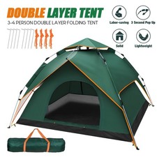 Full Automatic Instant Pop Up 3-4 Man Camping Tent Family Outdoor Hiking Shelter