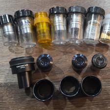 Olympus Planarcho Reichert Spencer Microscope Objective Lens Lot w/ Cases 14 Pc