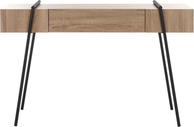 Margaux Light Grey Oak/Black 1-Drawer Console Table for Any Space