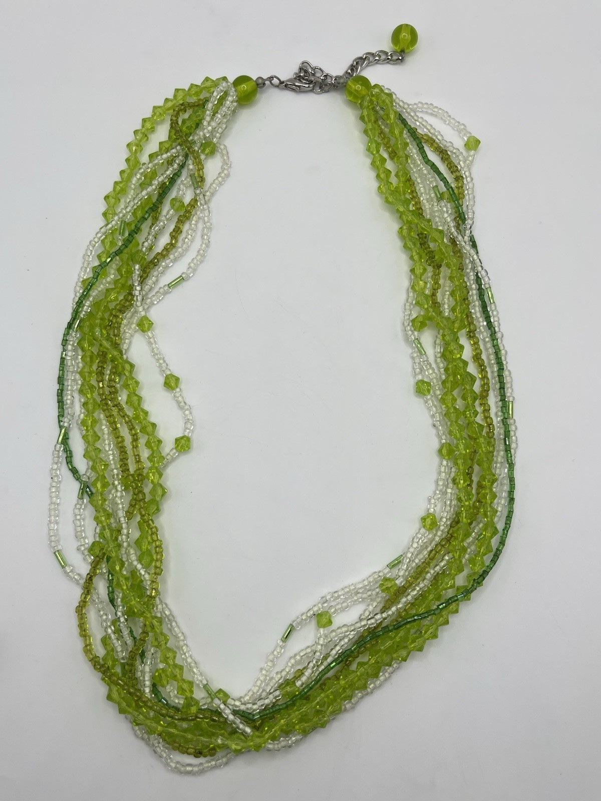 Multi Stranded Multicolor Glass Seed Bead Necklac… - image 2