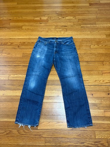 Lucky Brand, Lucky Brand 363 Vintage Straight Jeans Men's Size 33x30 Dark Distressed Denim