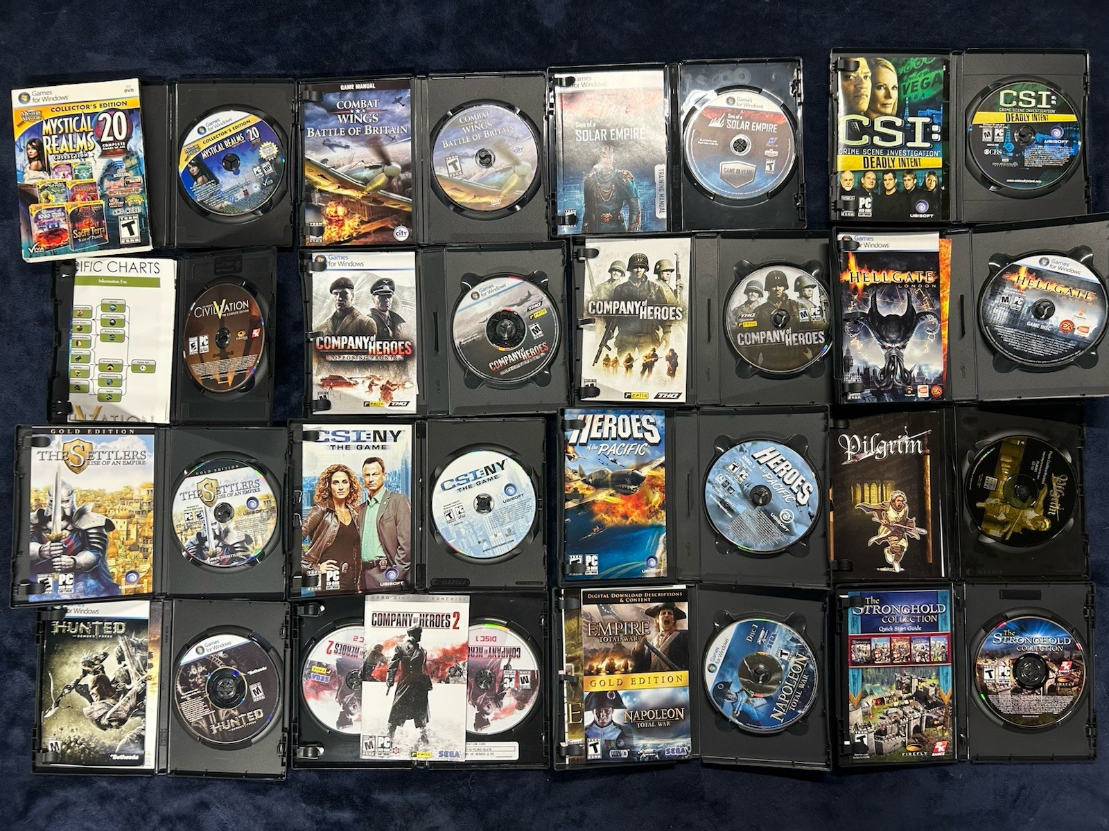 Rom Pcs Lot Of 17 Various Vintage PC CD ROM Computer Video Games Good Shape ...
