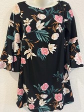 Eliza J Women's Size 6 NWT Bell Sleeve Floral Print Shift Dress