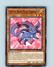 Yu-Gi-Oh TCG Crystal Beast Ruby Carbuncle LED2-EN041 1st Edition Common Card NM