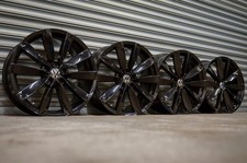 *Refurbished* Genuine 19" VW Lugano Passat/Scirocco Alloy Wheels 5x112 Black 8J
