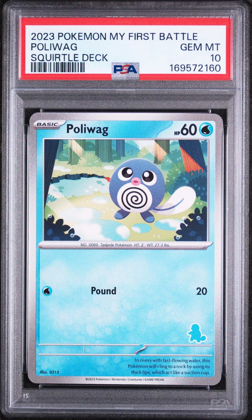 PSA 10 2023 POKEMON POLIWAG MY FIRST BATTLE-SQUIRTLE DECK | POP 17