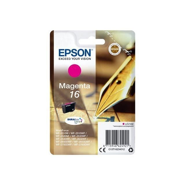 Consommable jet d'encre EPSON T1623 16 Stylo Plume magenta compatible avec imprimante WorkForce