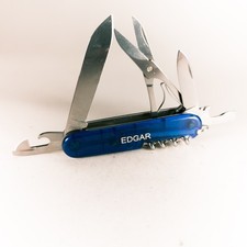 Vintage Victorinox Climber Swiss Army Knife Sapphire Blue Transparent