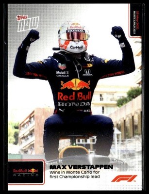 2021 Topps Now 10 Max Verstappen Red Bull Racing Formula 1 One Wins Monte Carlo