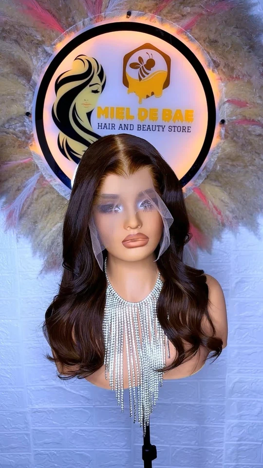 Human hair  wig lace front  pre- plucked bleach knots Black-Friday deal  - Image 3 of 4