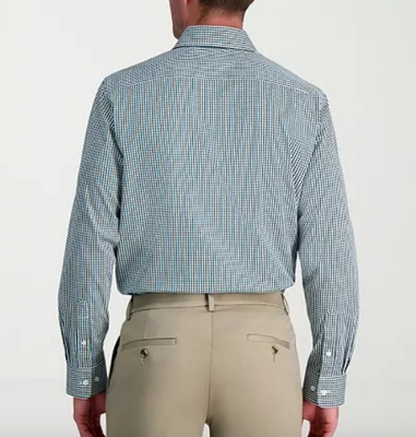 Haggar Premium Comfort Mens Classic Fit Dress Shirt , Green Sz 16-16.5  34-35 | eBay