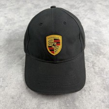 OFFICIAL Porsche Hat Cap Black Strapback Stuttgart Crest Logo Racing Cars