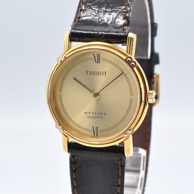 #ad TISSOT Quartz Women Analog Gold Watch w 11018 $125.00