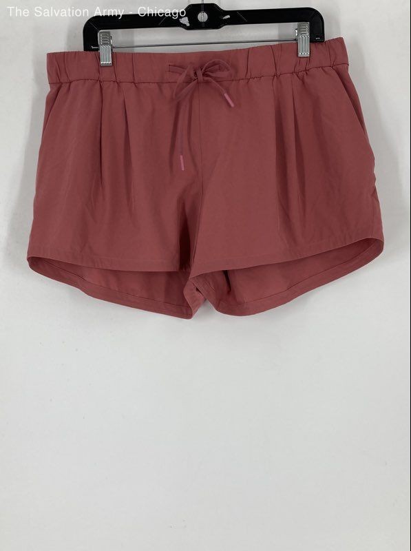 Lululemon Womens Pink Elastic Waist Activewear Athletic Shorts Size Large