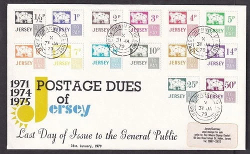 JERSEY 1979 Postage Dues set of 14 on First Day cover FDC