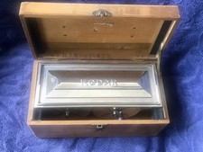EASTMAN KODAK DEVELOPING MACHINE & ORIGINAL BOX WITH LEATHER HANDLE • ANTIQUE