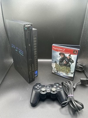 Sony PlayStation 2 Midnight Black Console with Controller and Game Region Free