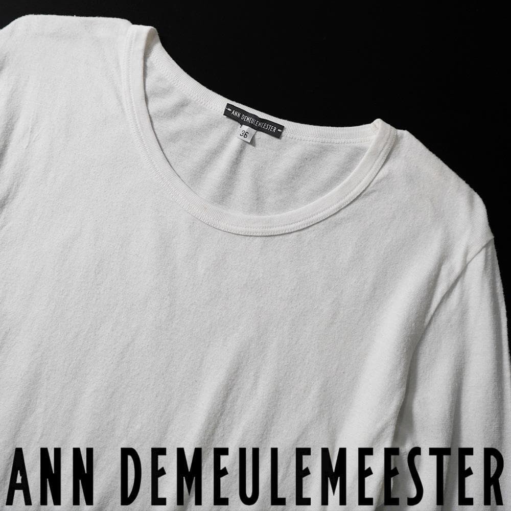 Ann Demeulemeester 08AW Long Sleeve T-Shirt Belgium Cotton Vintage Style