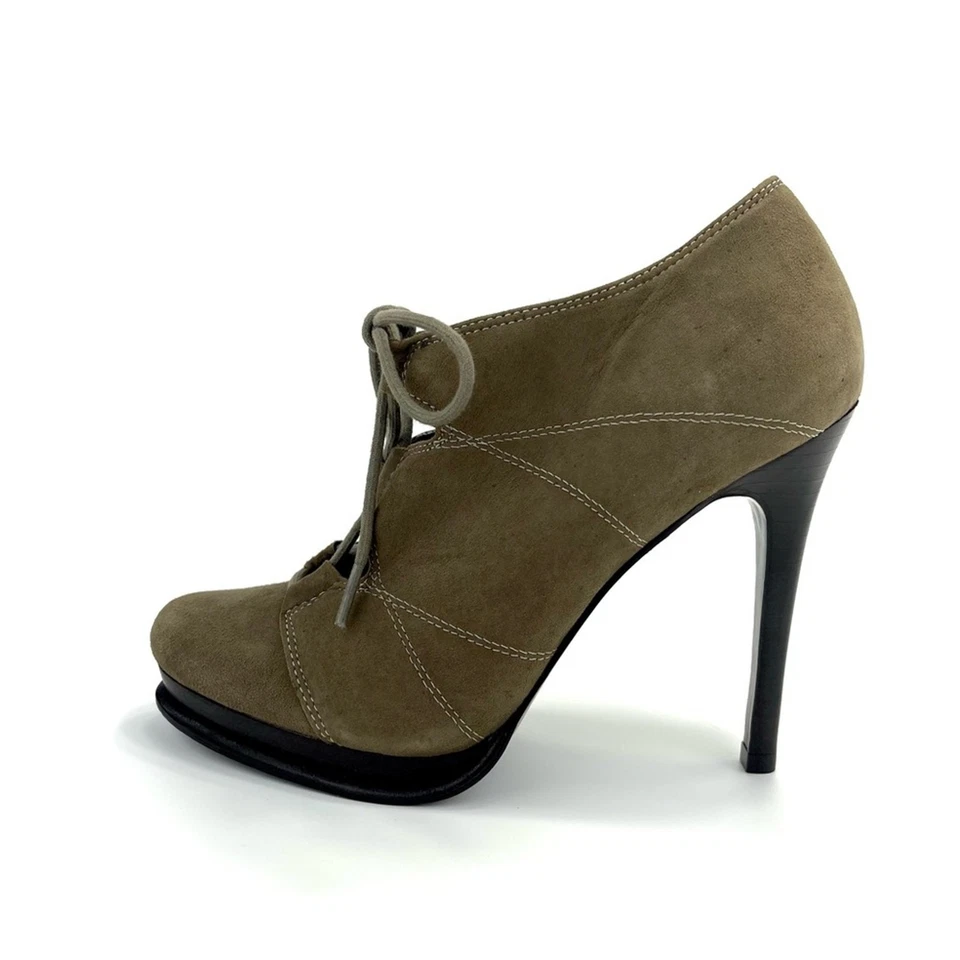 DVF Diane Von Furstenberg Guardian Stiletto Plataforma Botín Talla 6.5 Bronceado Niño Gamuza Foto 2 de 4