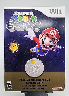SUPER MARIO GALAXY Commemorative Launch COIN NINTENDO WII Gamestop Exclusive NEW