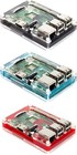 PiBow Coupe Acrylgehäuse für Raspberry Pi 2, 3 & 3B+ von Pimoroni rot/schwarz/blau