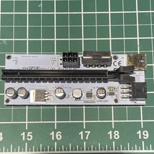 GPURisers PCI-E 1X to 16X Riser Card Cable, SATA Power, PCI Express x1/x16