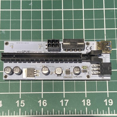 GPURisers PCI-E 1X to 16X Riser Card Cable, SATA Power, PCI Express x1/x16