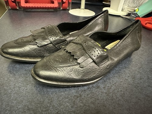 Women Size 5M - Bandolino Black Leather Loafers Made In Brazil