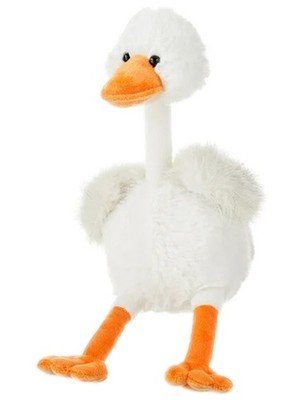 Celebrate Soft Fleece White Fuzzy 18 inch Goose Easter Plush Stuffed Animal
