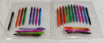 Paper Mate InkJoy 100RT & 300RT Pens Lot 26 Assorted 1.0mm Medium 19 New 7 Used