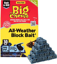 All-Weather Bait Block - 30 X 10G, Kills Mice and Rats, Pest Control Product - R