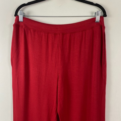 Soma Sunday Bands Ankle Pants Size Medium Red Pull On - Picture 5 of 11