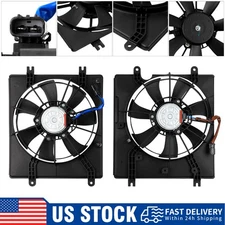 2PCS A/C Condenser Radiator Cooling Fan Set For 2022-2024 Honda Civic 1.5L 2.0L