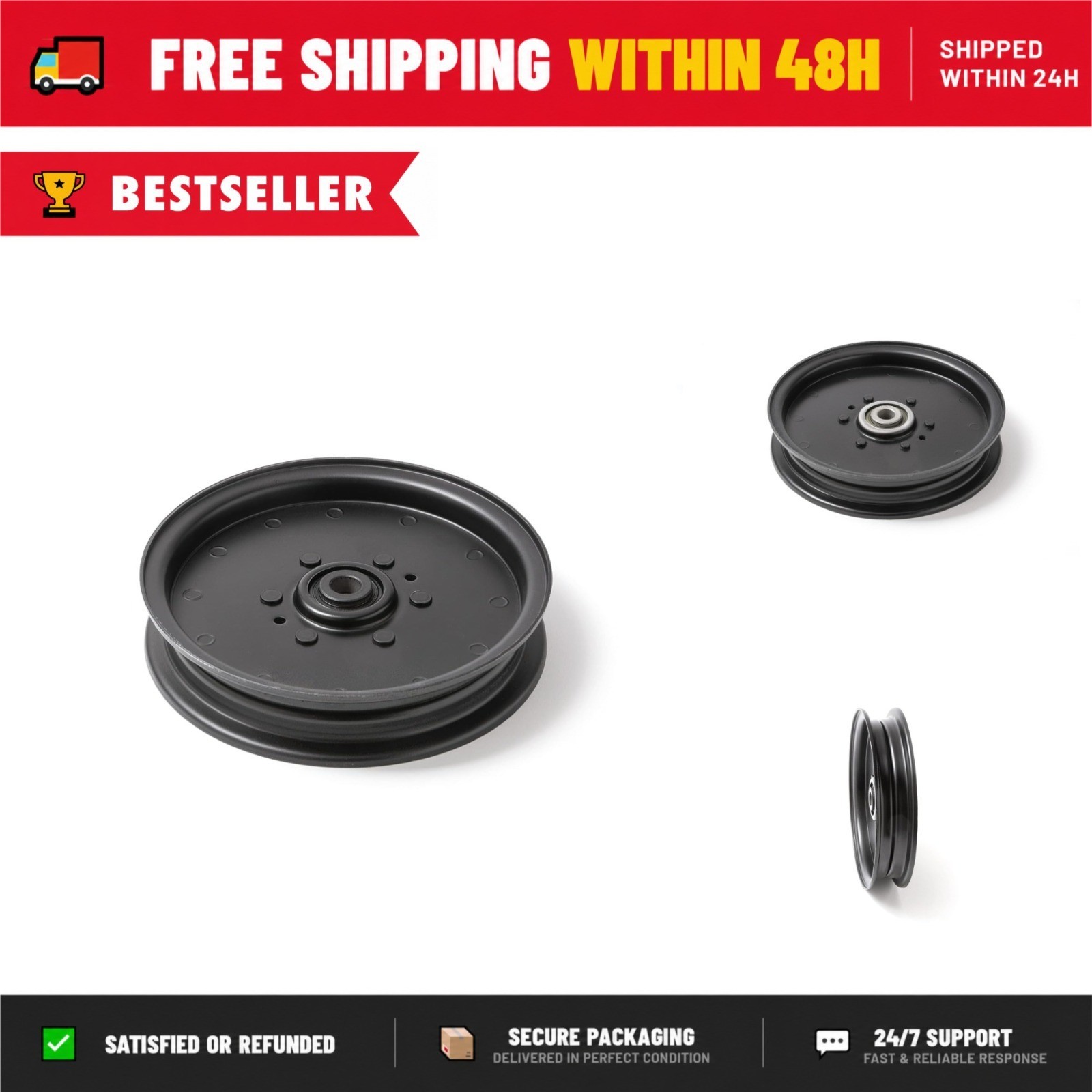 Flat Idler Pulley 6 Inch for Ferris Simplicity Snapper 5021976 5103800 ...